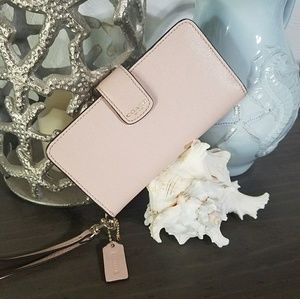 Blush Pink Coach Wristlet
